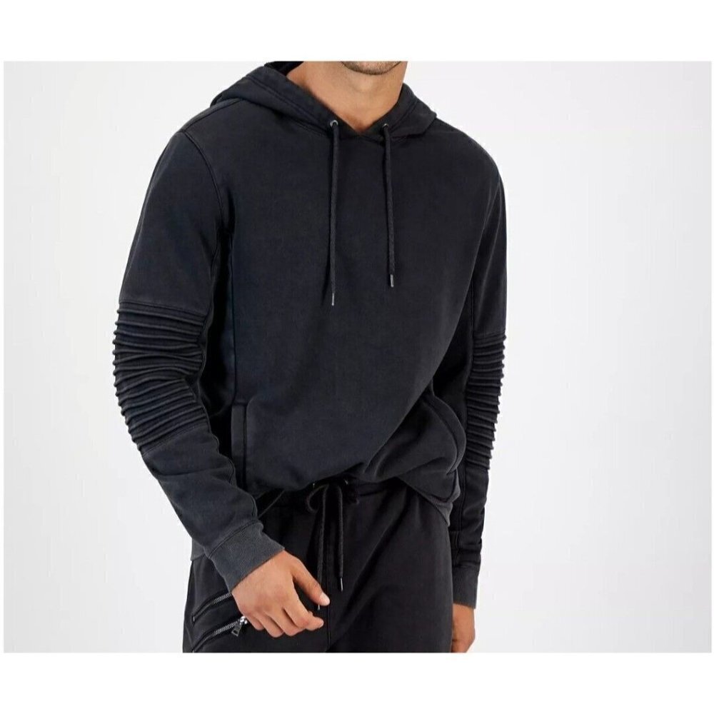INC Regular-Fit Moto Hoodie. Washed-out Look. Size XS. New With Tags $75